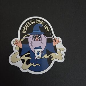 Dutch Bros Wishes Do Come True Wizard Sticker - Blue/Purple